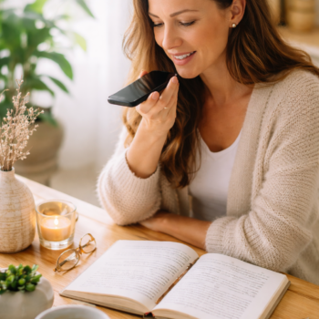 verbal processor writing ideas through voice notes and reflection